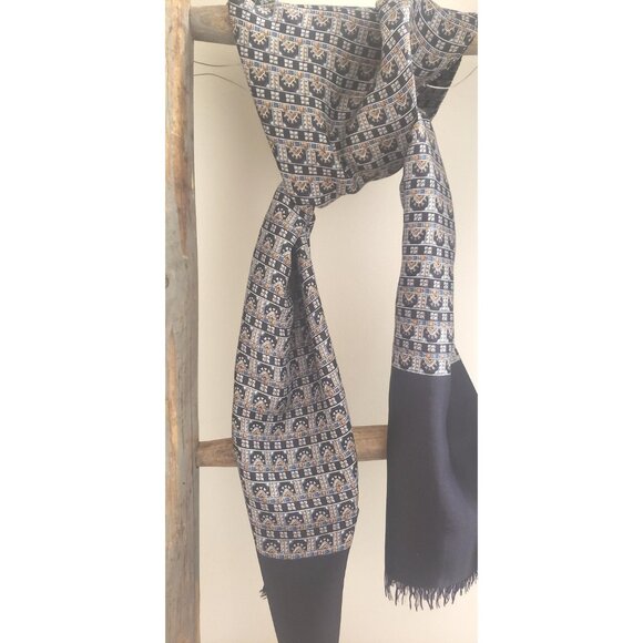 Vintage Lanvin Paris Silk Scarf with Fringe - Picture 8 of 8